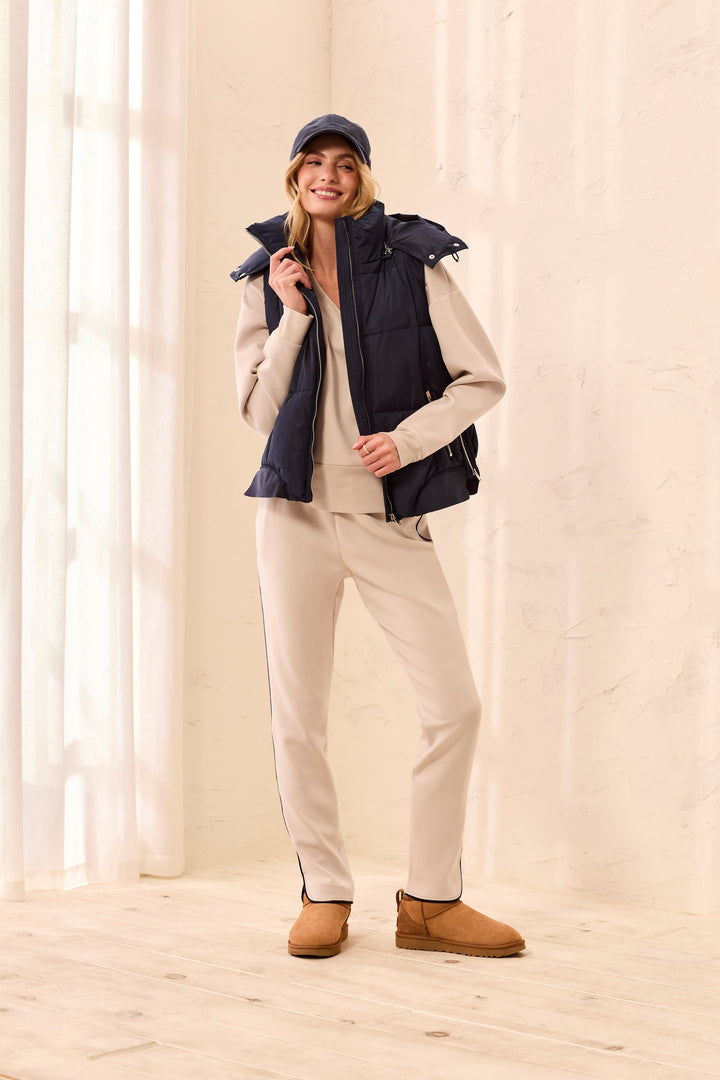SAPPHIRE HOODED QUILTED PUFFER VEST