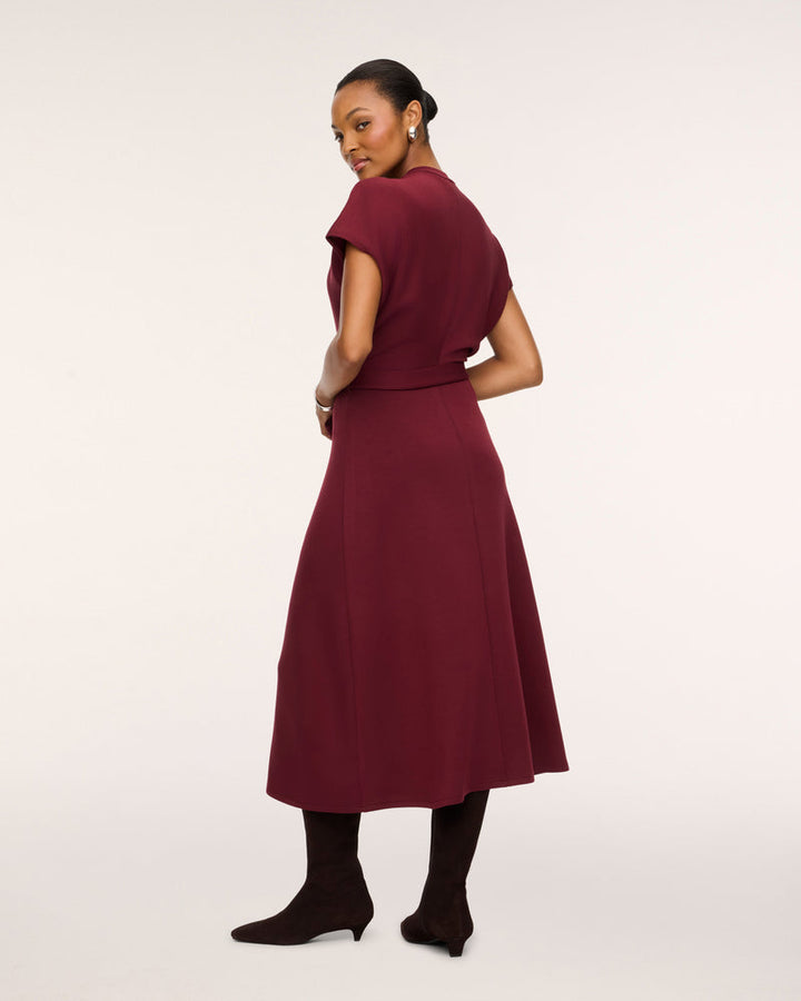 VINO AIRESSENTIALS DRAPED TIE WAIST MAXI DRESS
