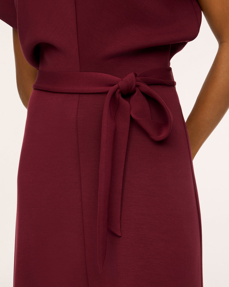 VINO AIRESSENTIALS DRAPED TIE WAIST MAXI DRESS