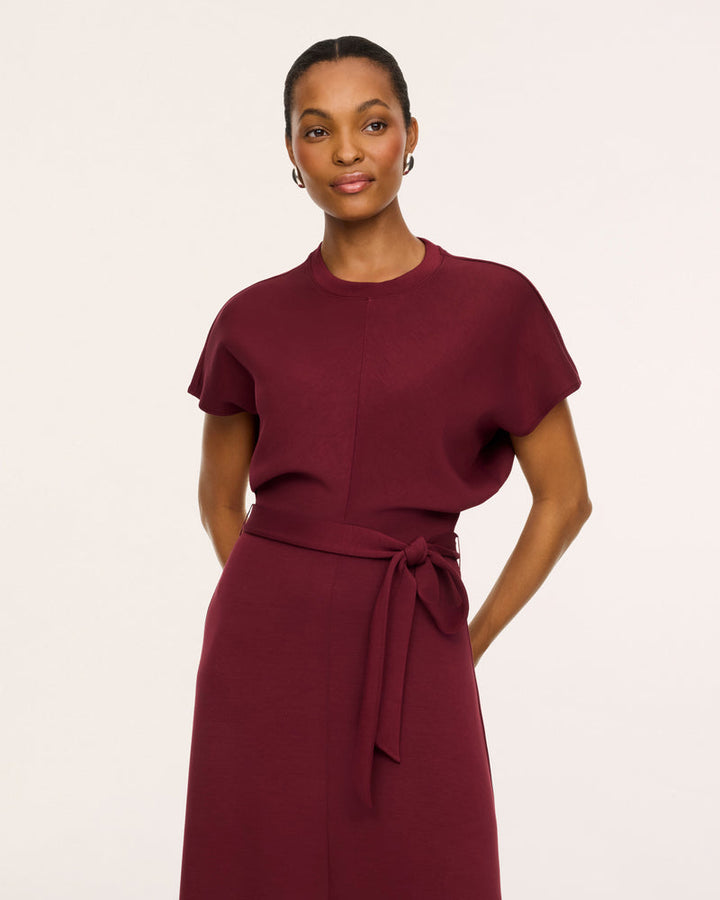 VINO AIRESSENTIALS DRAPED TIE WAIST MAXI DRESS