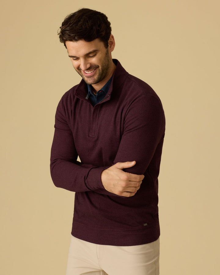 MEN'S MAROON HERO STRETCH KNIT 1/4 ZIP
