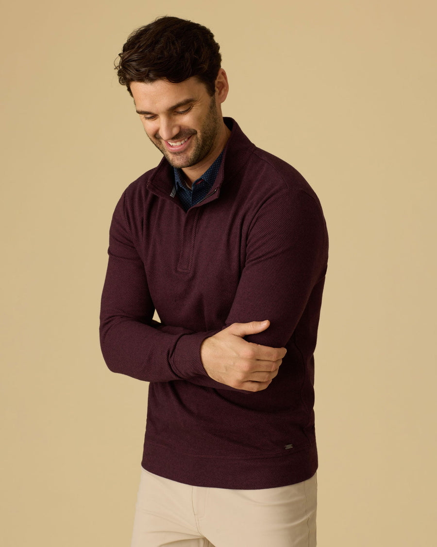 MEN'S MAROON HERO STRETCH KNIT 1/4 ZIP
