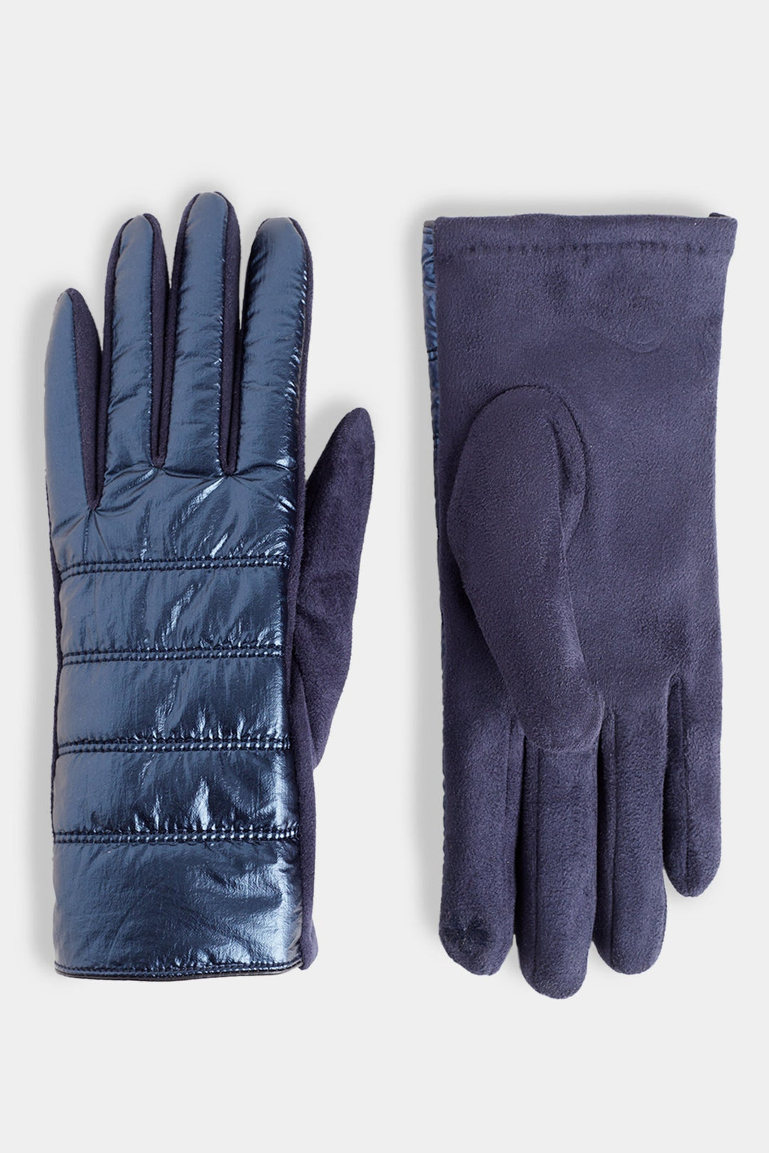 NAVY PUFFER GLOVES