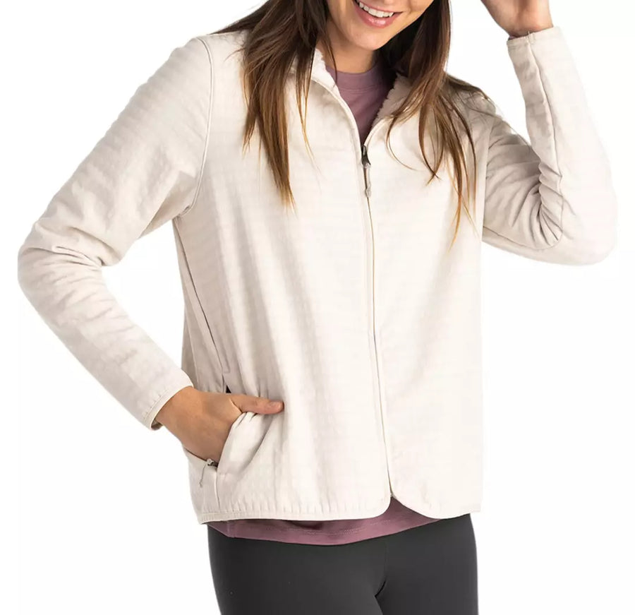 STONE GRIDBACK FLEECE JACKET
