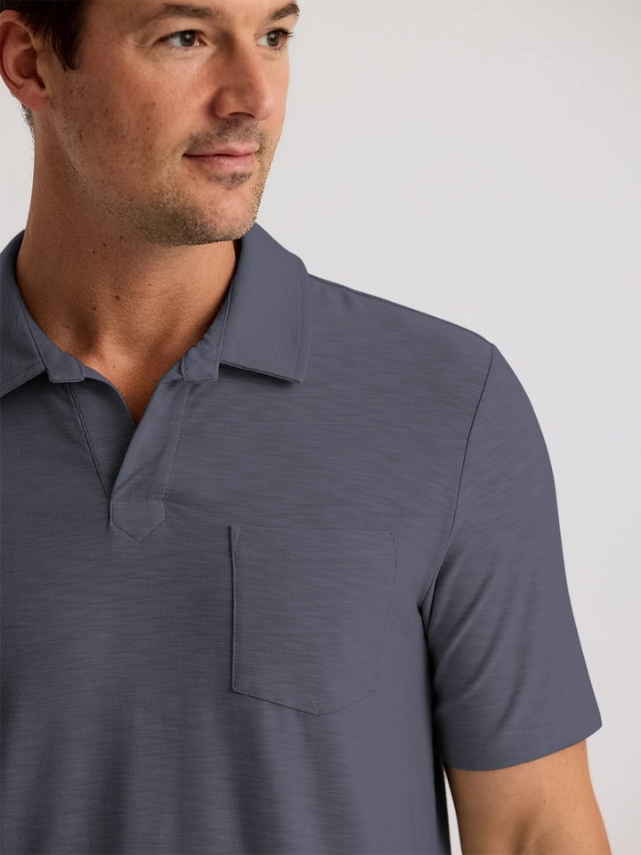 MEN'S STORM CLOUD BAMBOO SLUB POLO