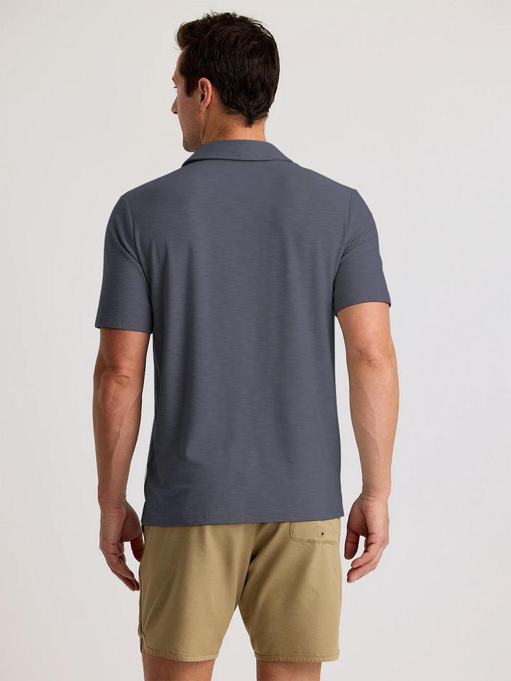 MEN'S STORM CLOUD BAMBOO SLUB POLO