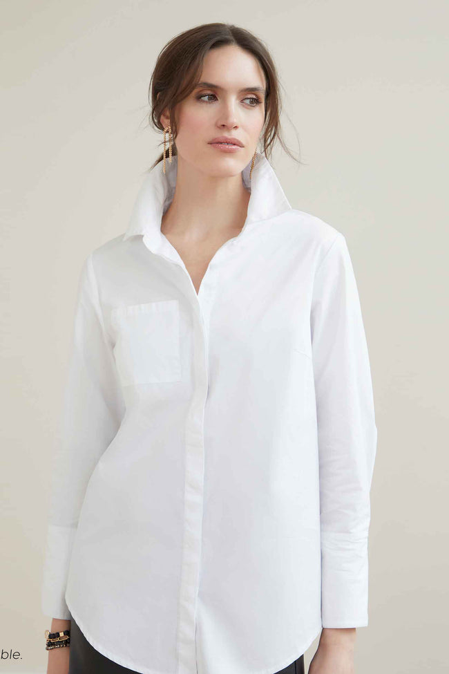 MEREDITH WHITE BOYFRIEND SHIRT