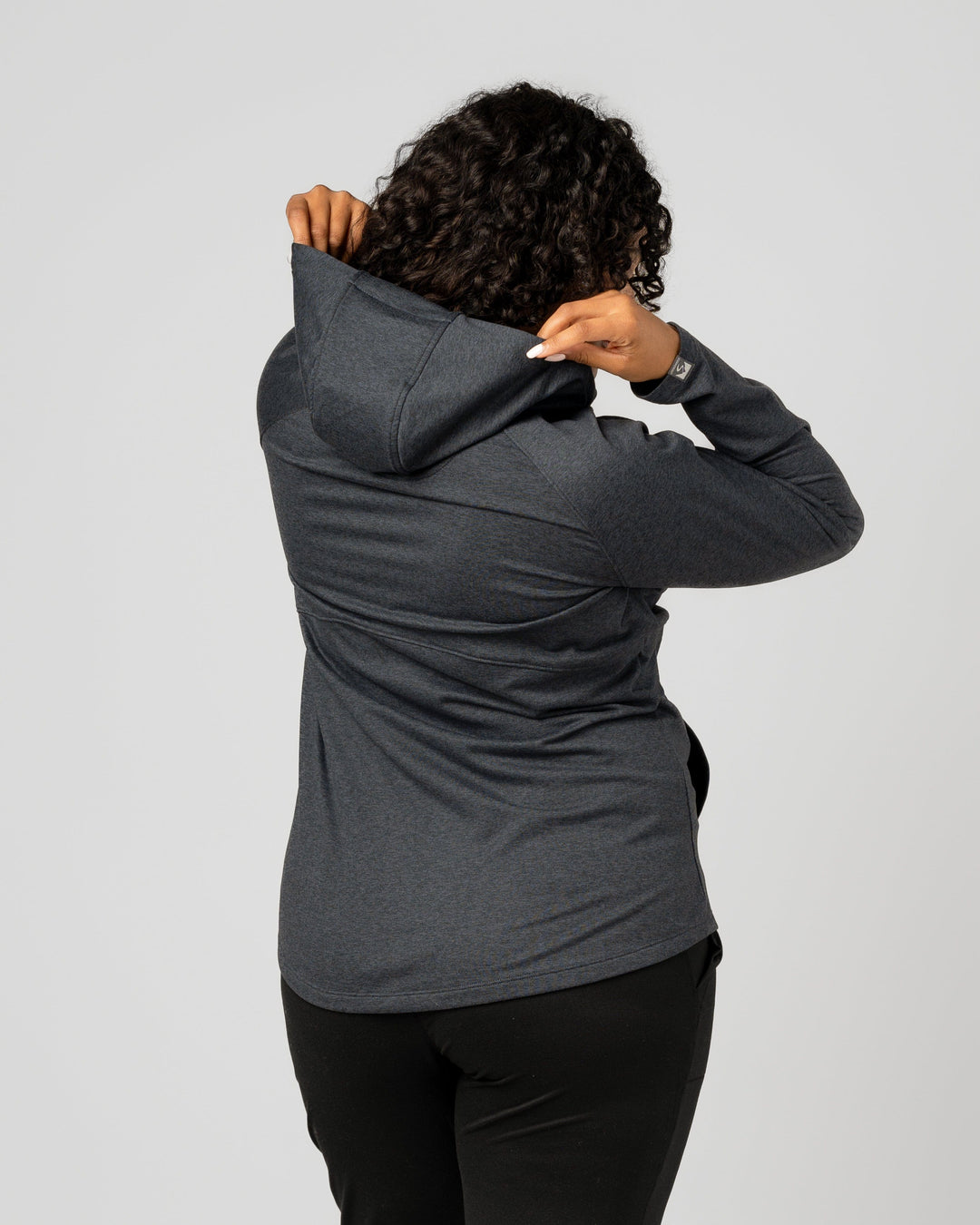 CHARCOAL SIDEKICK HODDED 1/4 ZIP