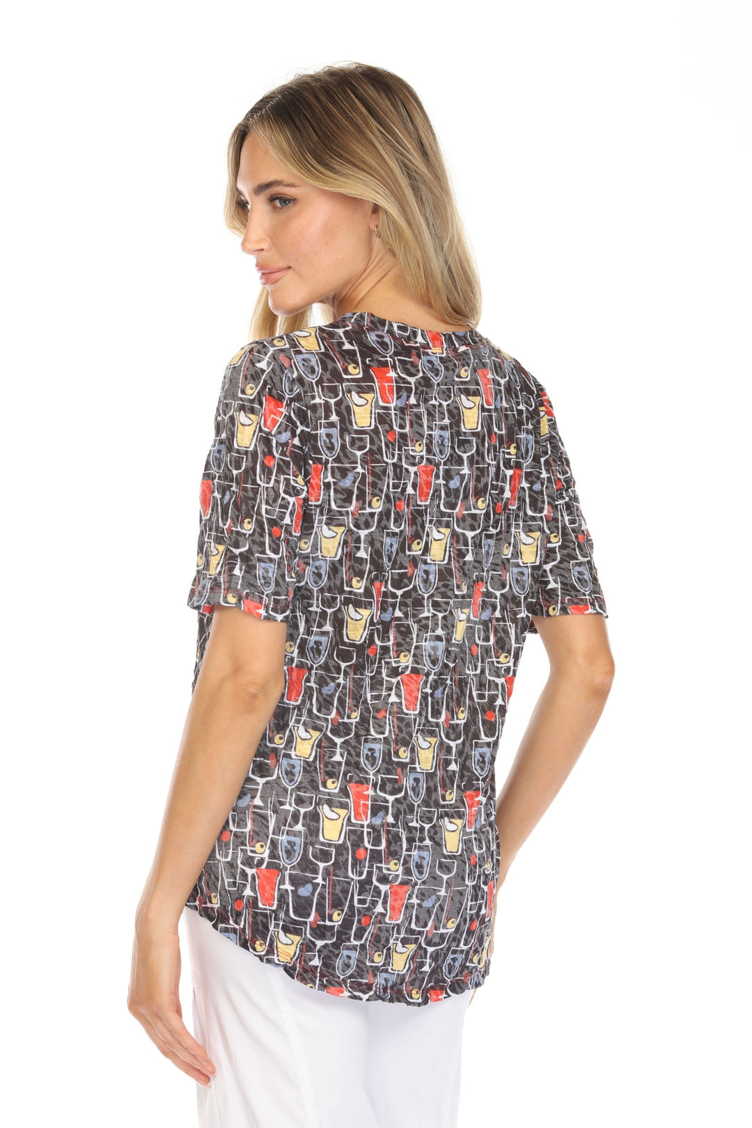 COCKTAIL HOUR SHORT SLEEVE TOP