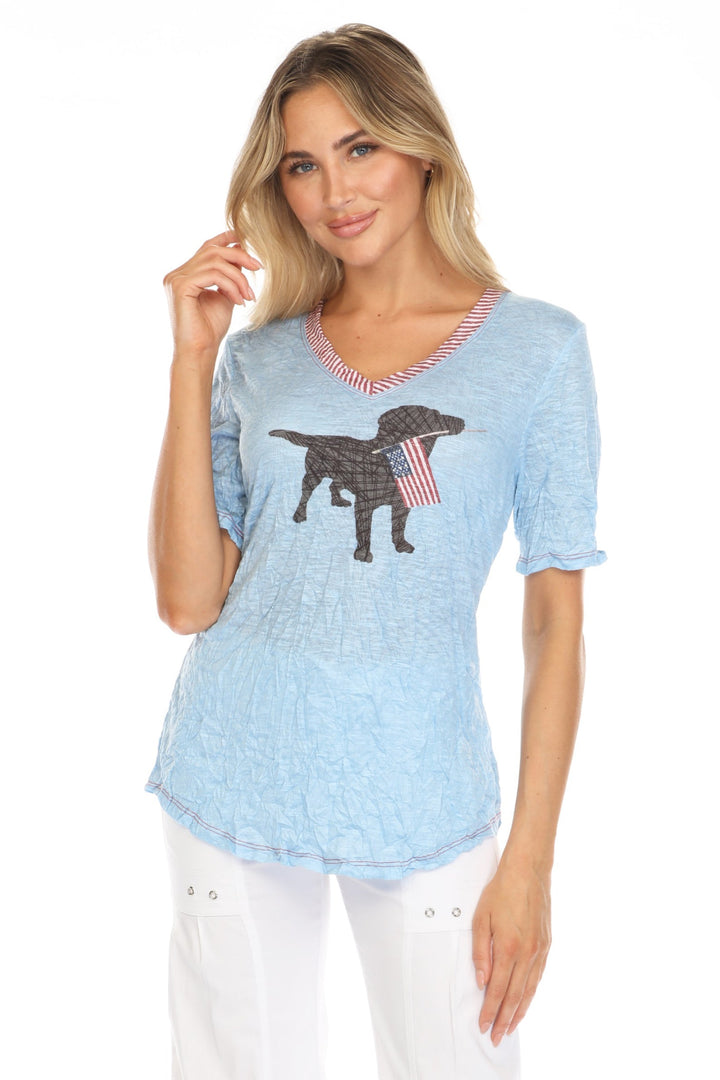 AMERICAN DOG SHORT SLEEVE TOP