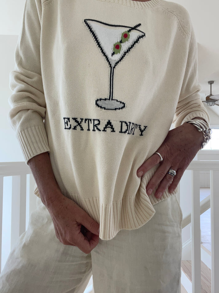 CREAM EXTRA DIRTY MARTINI SWEATER