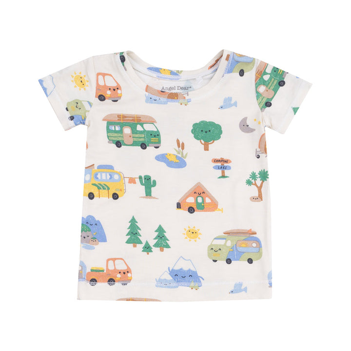 FRIENDLY CAMPERS SHORT SLEEVE LOUNGEWEAR SET