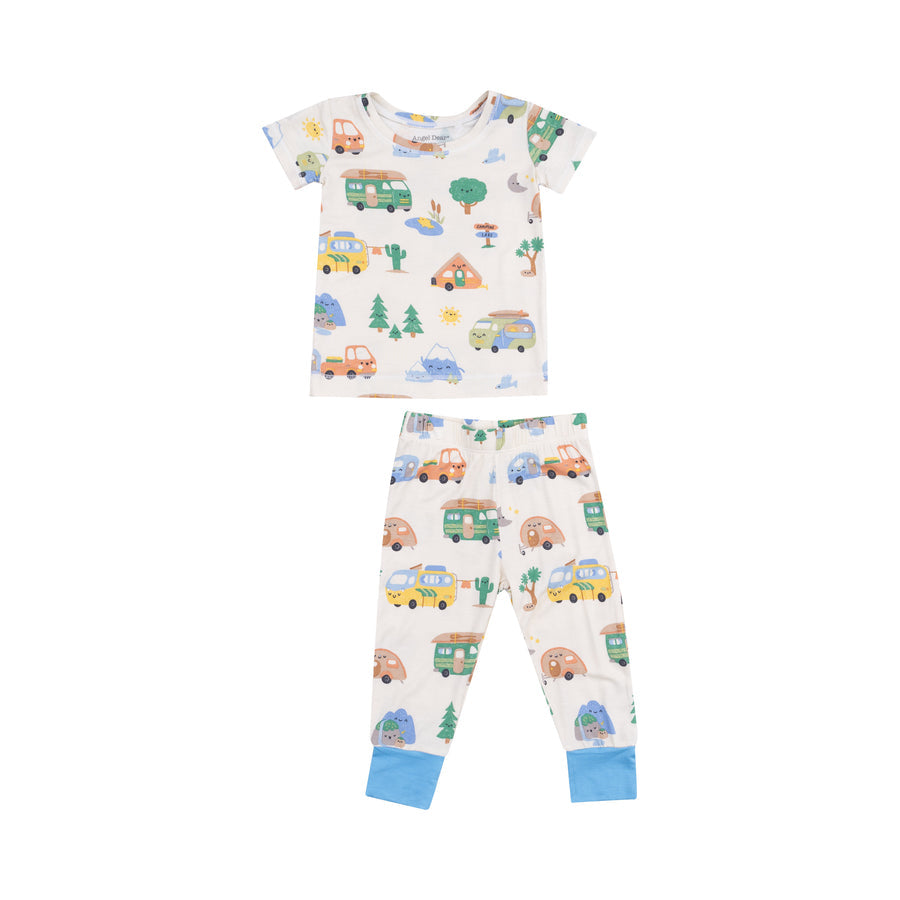 FRIENDLY CAMPERS SHORT SLEEVE LOUNGEWEAR SET