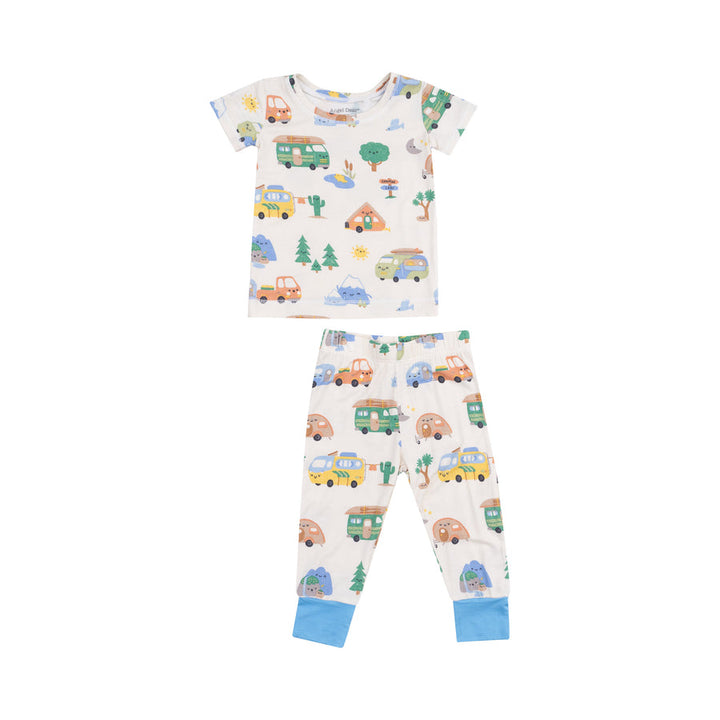FRIENDLY CAMPERS SHORT SLEEVE LOUNGEWEAR SET