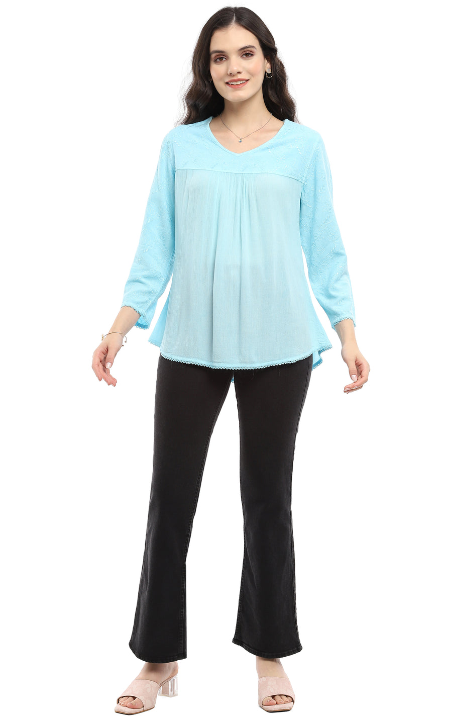 CASEY SKY EMBROIDERED SHIRT
