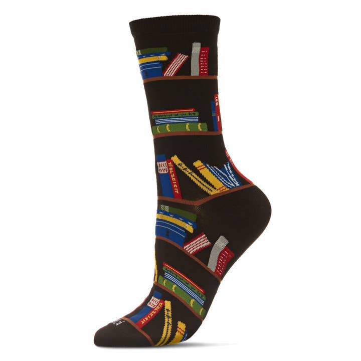 Bookshelf Bamboo Crew Socks