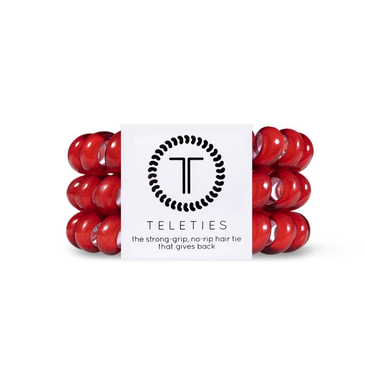 Scarlet Red Large Coil Hair Ties
