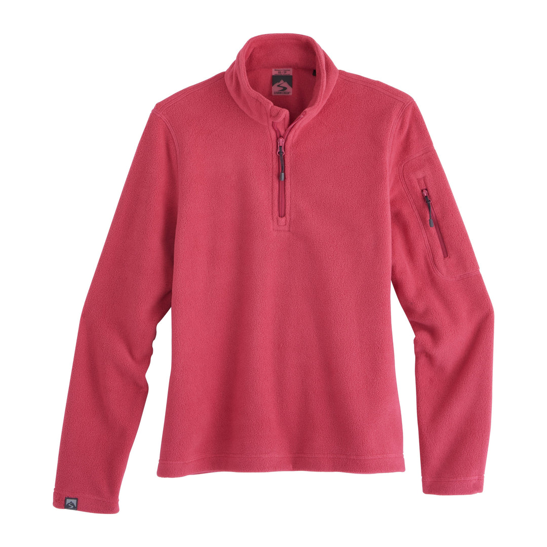 DEEP MAGENTA PINK FIRESIDE 1/4 ZIP FLEECE