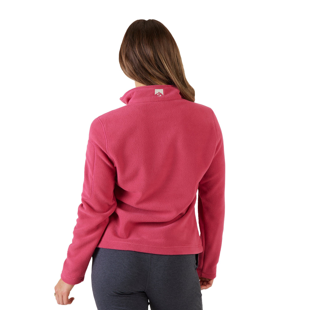 DEEP MAGENTA PINK FIRESIDE 1/4 ZIP FLEECE