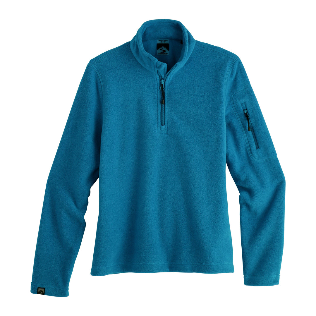 WOMEN'S OCEAN TEAL DOOR COUNTY WISCONSIN FIRESIDE FLEECE 1/4 ZIP