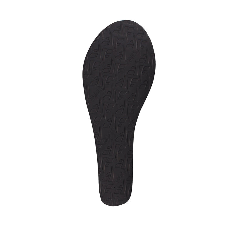 OLIVIA BLACK WEDGE SANDALS