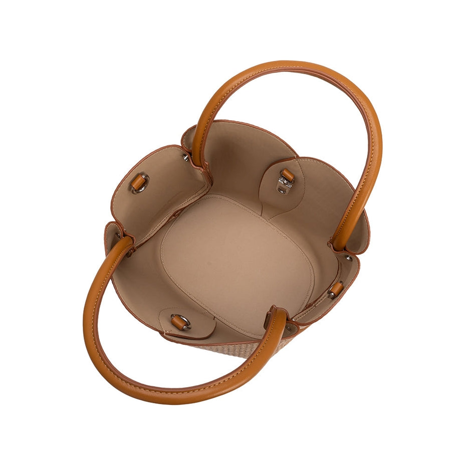 バッグ 105ten ZARA RAFFIA TULIP TOP HANDLE HANDBAG – Wilkins & Olander