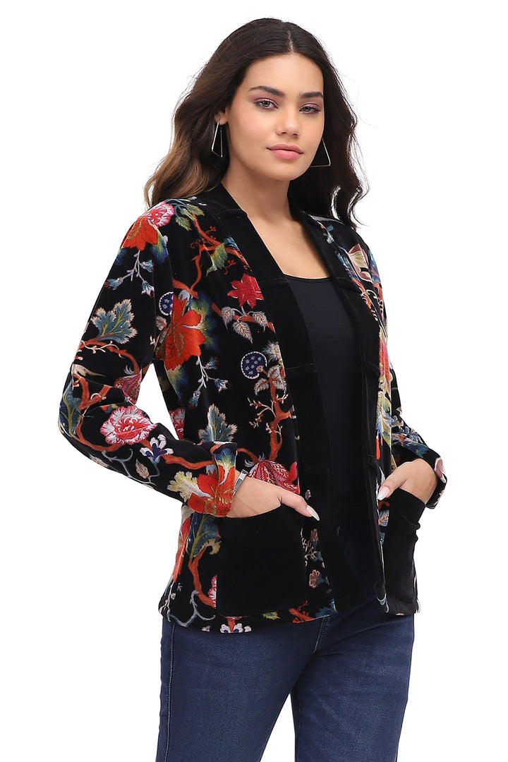 ALEXAN PRINTED VELVET JACKET