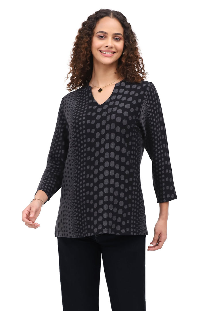 CINDY MULTI CIRCLE PRINT TOP