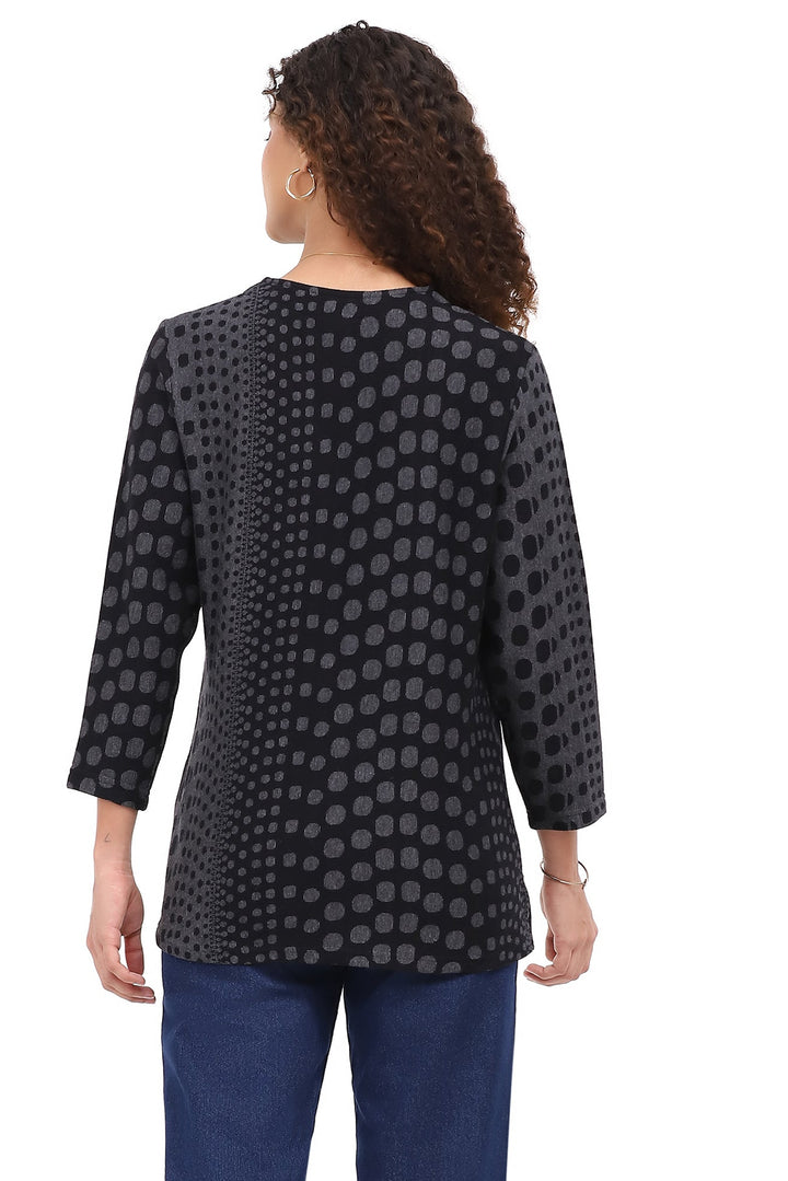 CINDY MULTI CIRCLE PRINT TOP