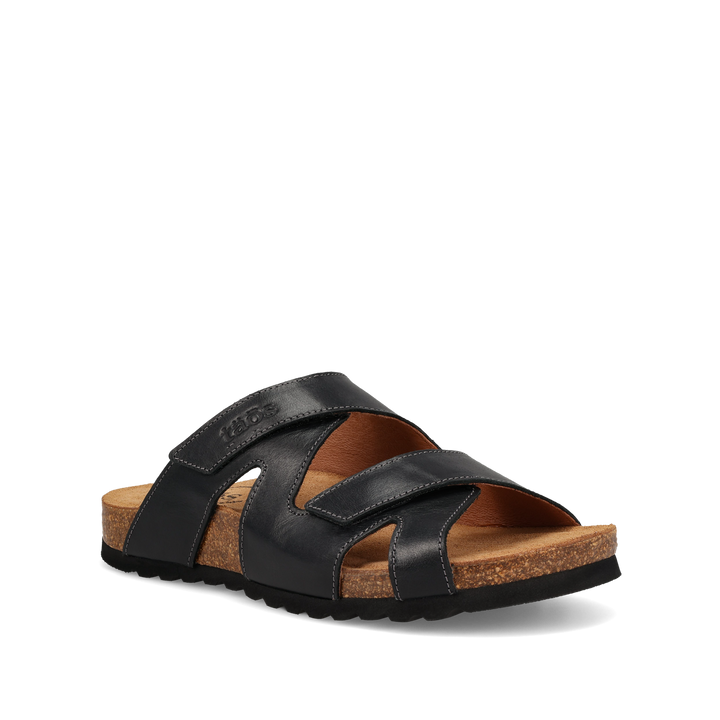 CASITA BLACK LEATHER SANDAL