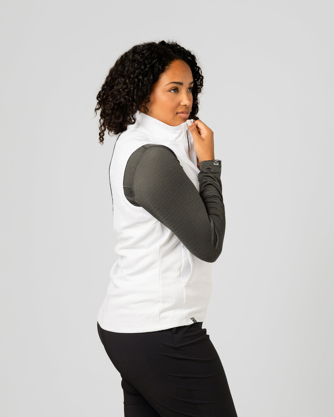 WHITE TIEBREAKER II INTERLOCK FULL ZIP VEST