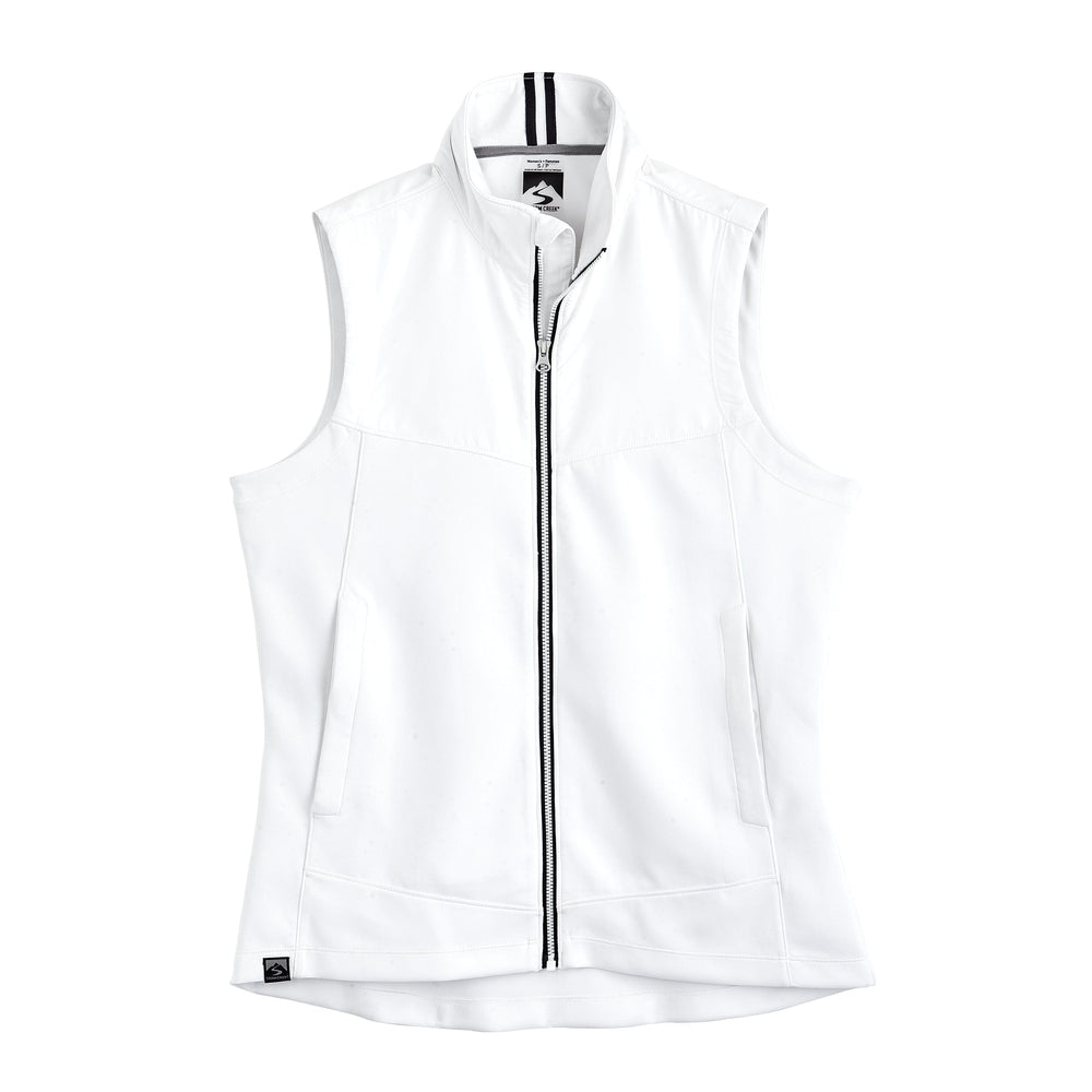 WHITE TIEBREAKER II INTERLOCK FULL ZIP VEST
