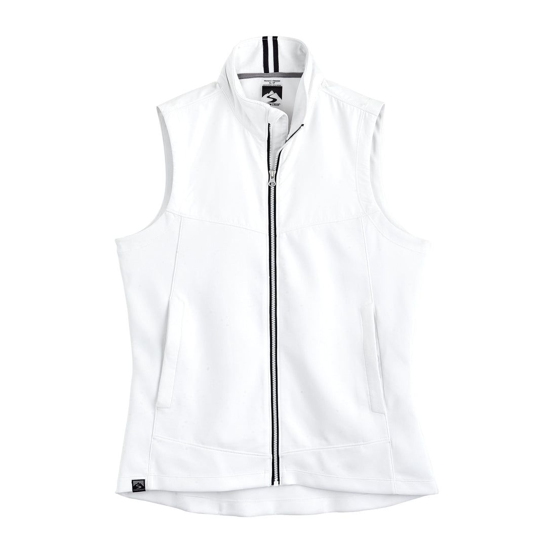 WHITE TIEBREAKER II INTERLOCK FULL ZIP VEST
