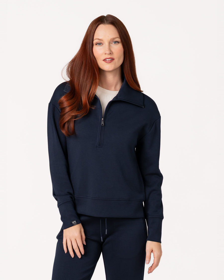 NAVY COMFORT ZONE HALF ZIP
