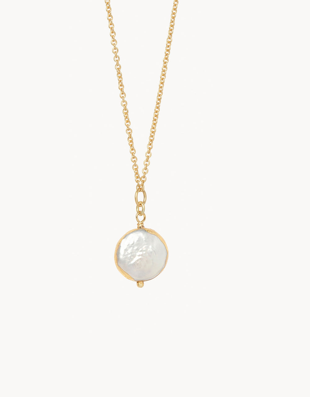 SEA LA VIE GOLD 18" SURVIVOR COIN PEARL NECKLACE

