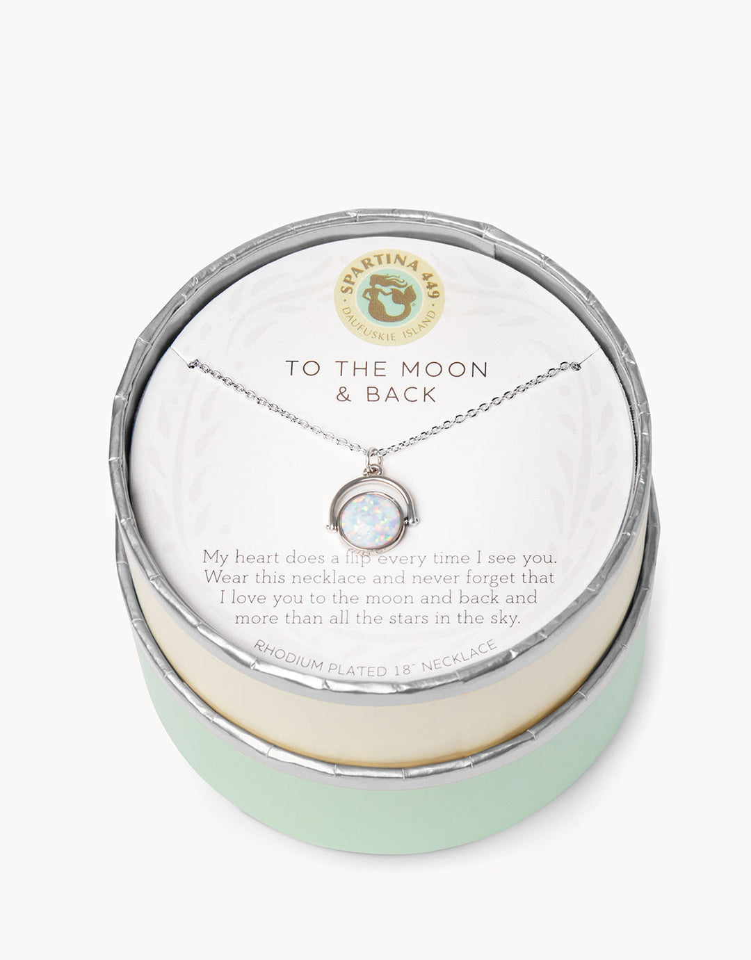 SILVER SEA LA VIE TO THE MOON & BACK REVERSIBLE NECKLACE