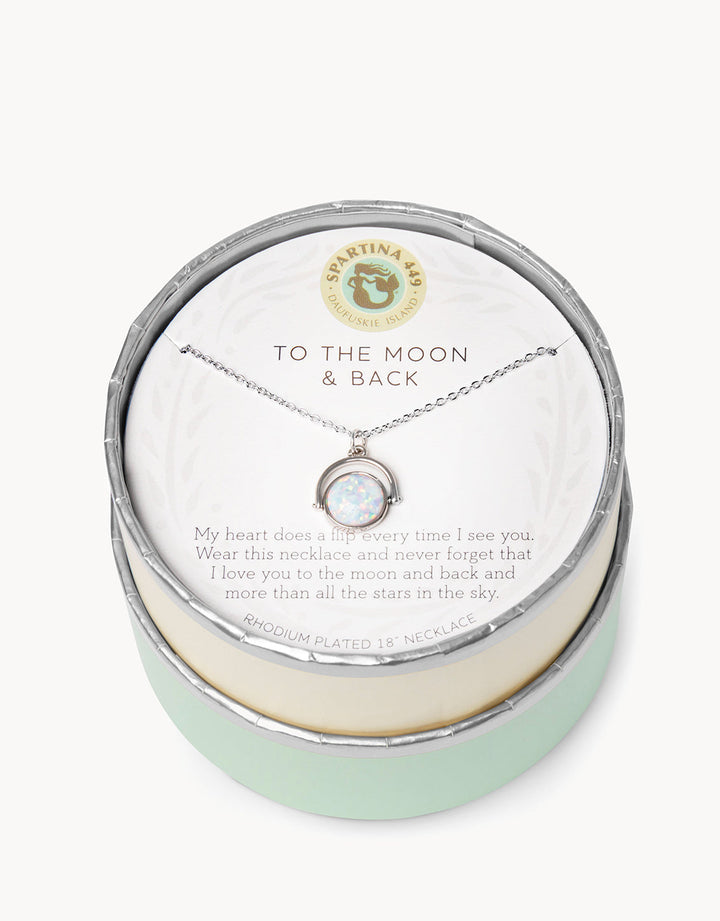 SILVER SEA LA VIE TO THE MOON & BACK REVERSIBLE NECKLACE