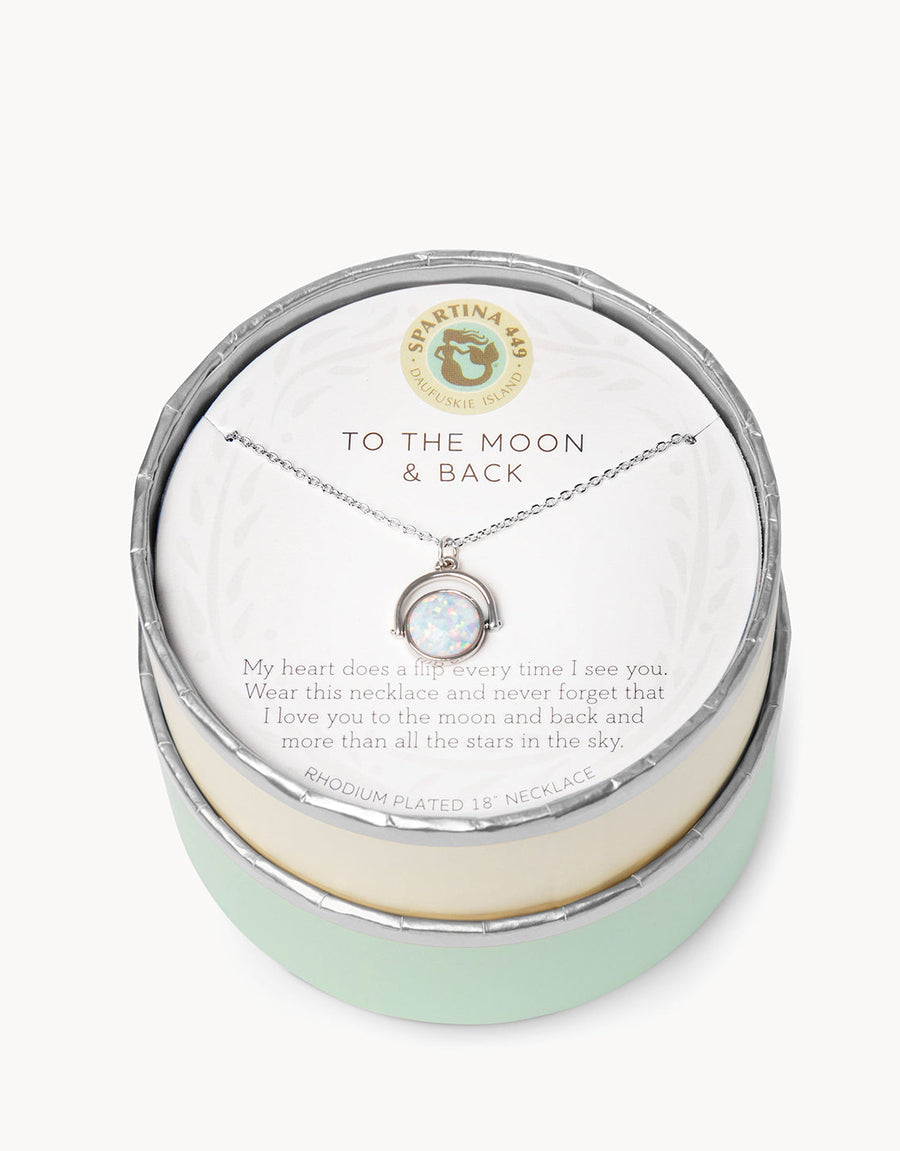 SILVER SEA LA VIE TO THE MOON & BACK REVERSIBLE NECKLACE
