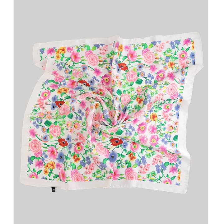 SUMMER GARDEN SMALL SQUARE SCARF
