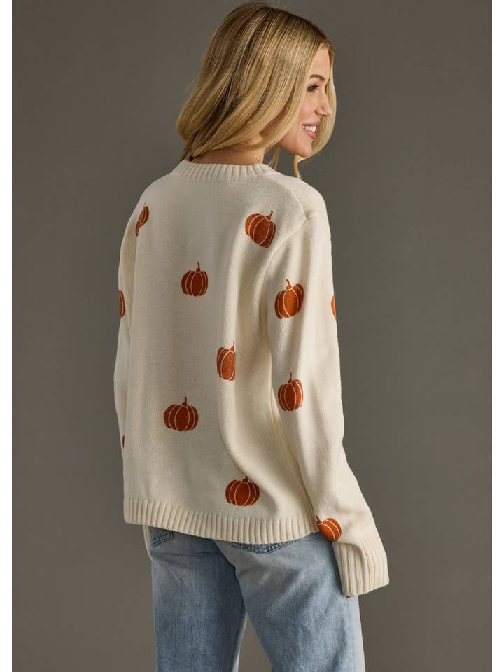 CREAM PUMPKIN PATCH SWEATER