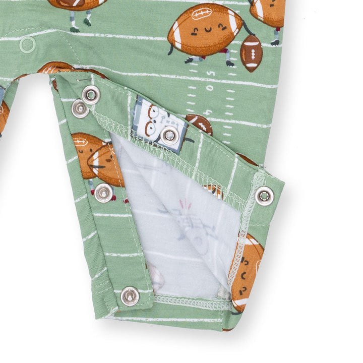 FOOTBALLS PLAYING FOOTBALL POLO ROMPER