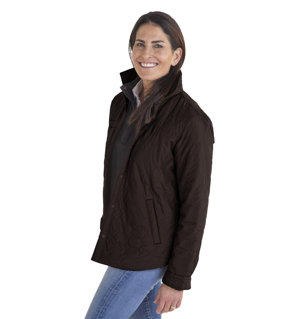 ESPRESSO ARTISAN QUILTED SHIRT JACKET
