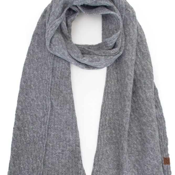 GRAY CHAIN LINK CABLE SCARF
