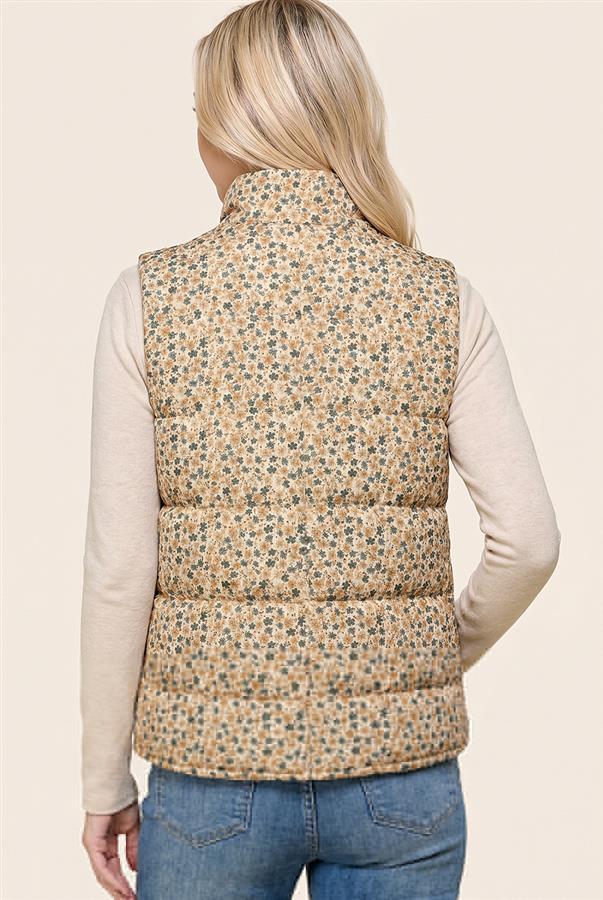 CREAM CALICO CORDUROY VEST