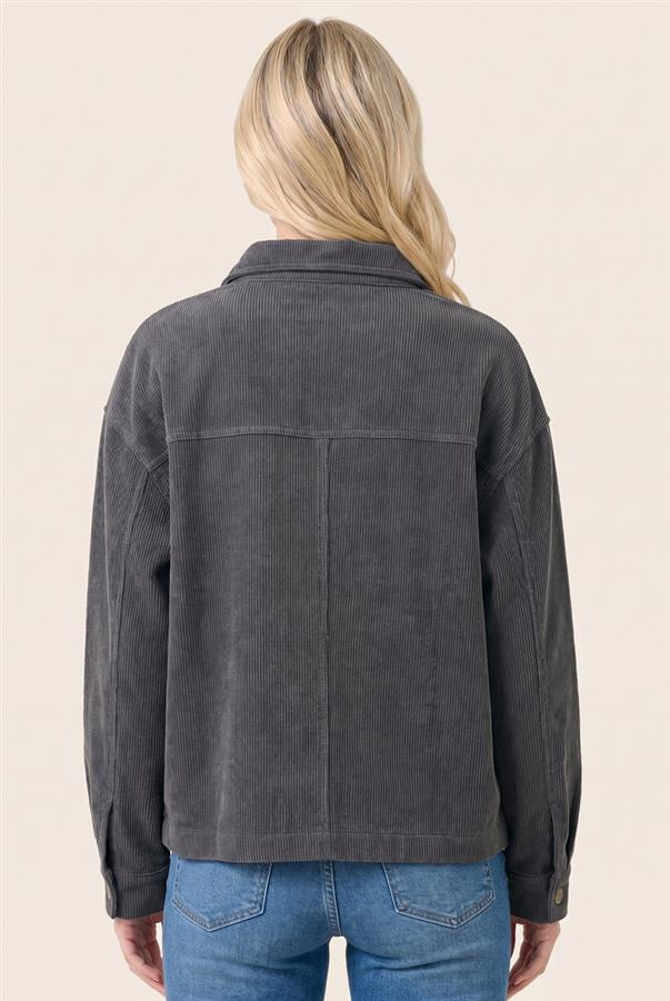 CHARCOAL CORDUROY SHACKET
