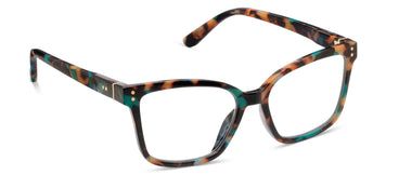 OCTAVIA TEAL BOTANICAL BLUE LIGHT READING GLASSES