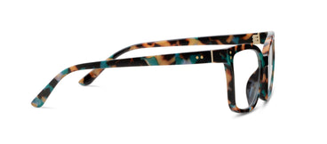 OCTAVIA TEAL BOTANICAL BLUE LIGHT READING GLASSES