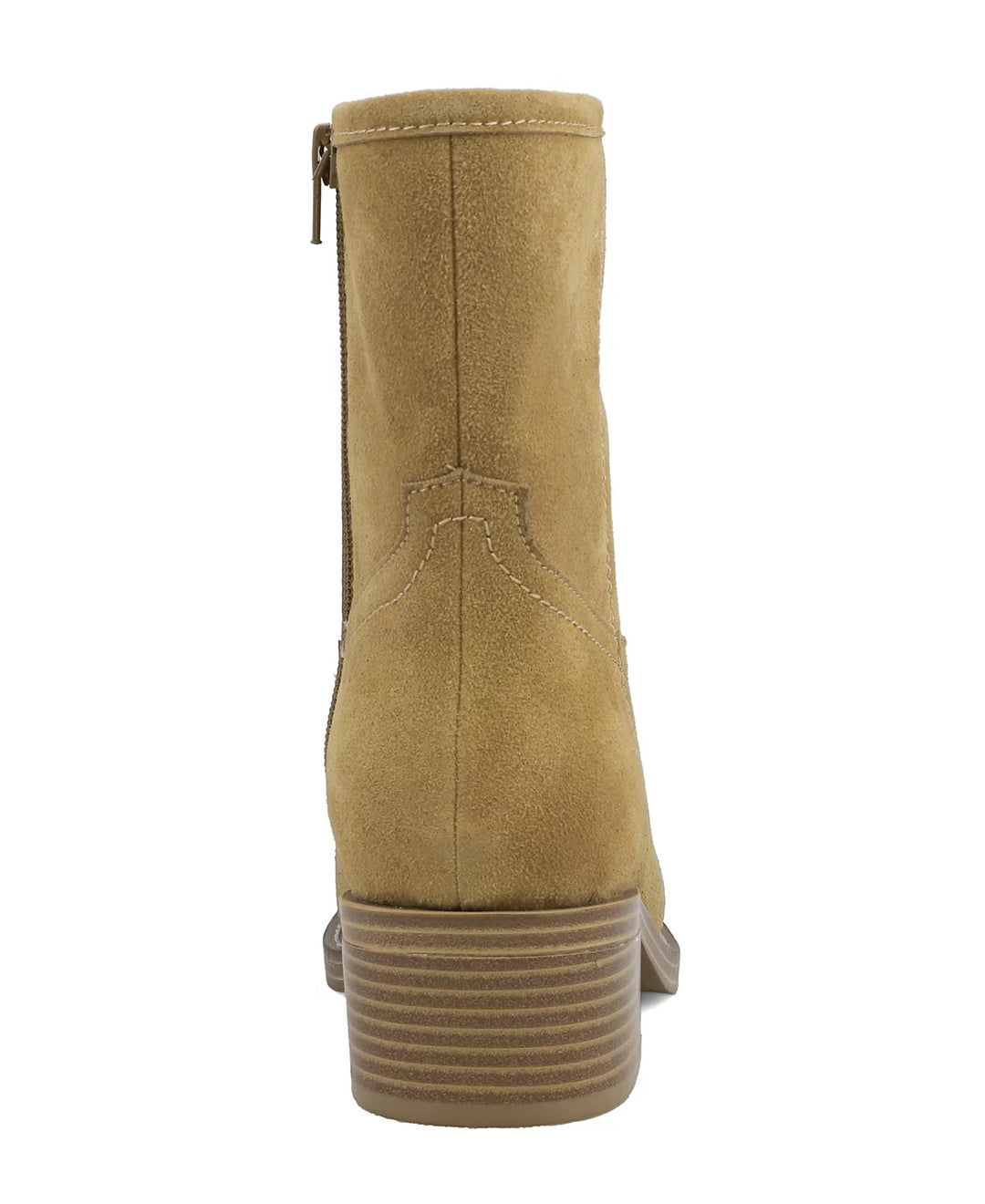 TAN DAGNY SQUARE TOE BOOTS