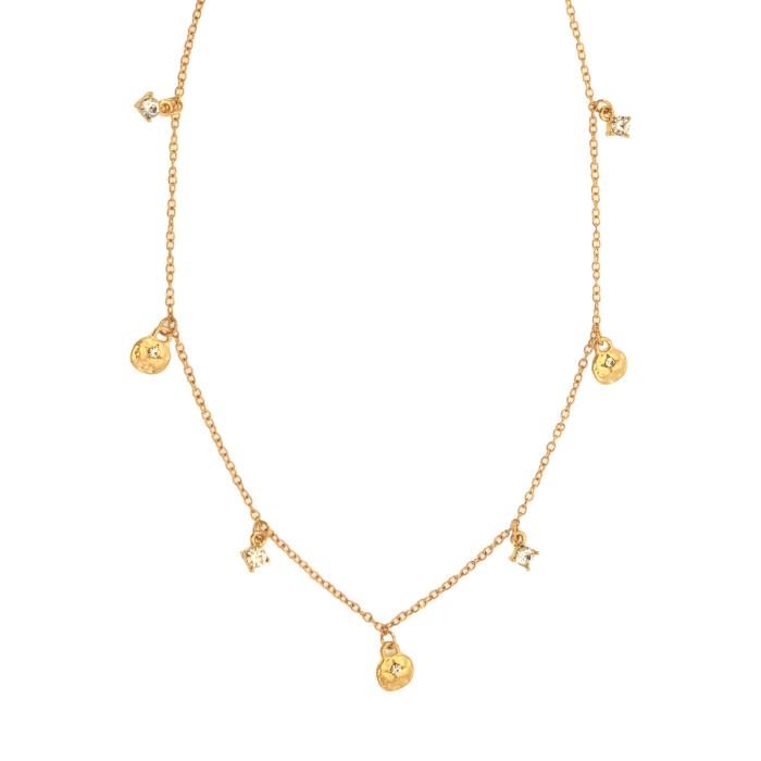 GOLD 7 CHARM NECKLACE
