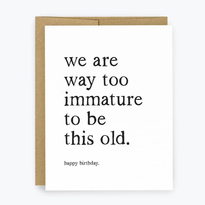 IMMATURE HUMOR BIRTHDAY CARD
